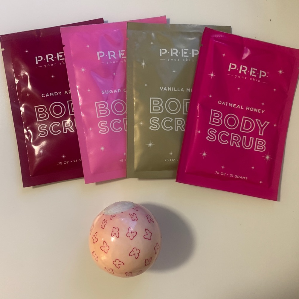 PREP your skin body scrubs + bath bomb bundle